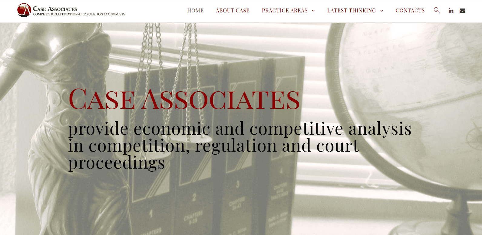 First Case Associates redesign with a large editorial homepage hero