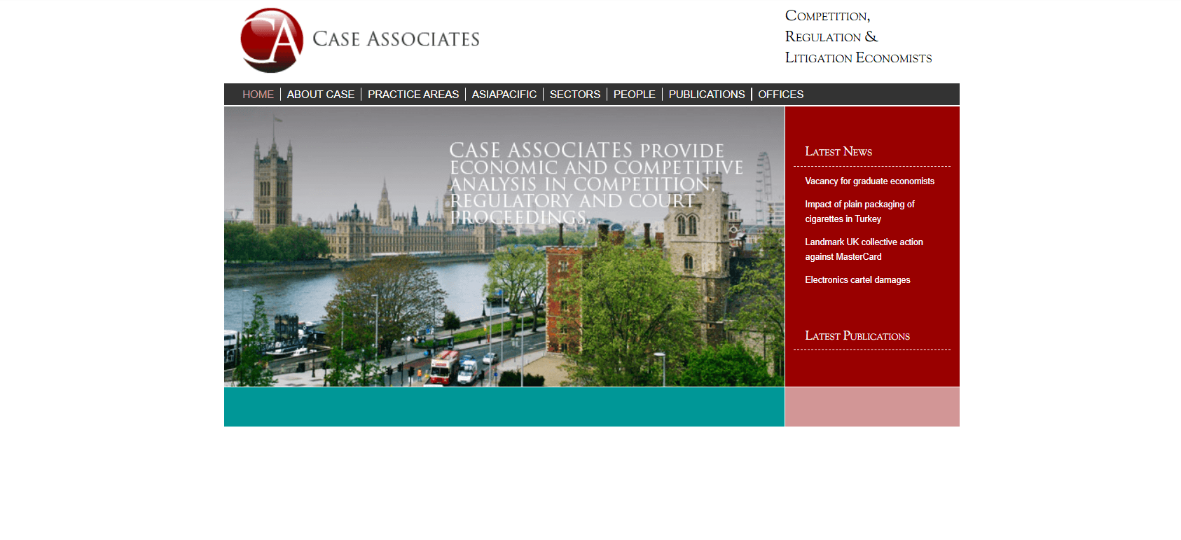 Original Case Associates website before the first redesign
